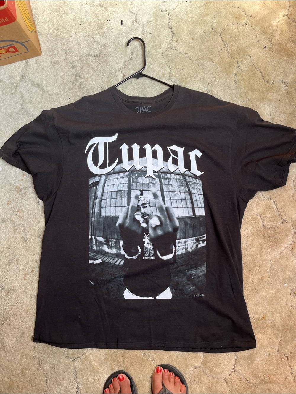 Tupac Black Graphic Short Sleeve Tee - Men's Casual Shirt